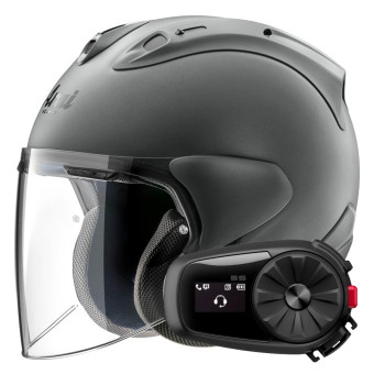 Casque Jet Arai SZ-R Vas Evo Gun Metallic + Kit Bluetooth 5S Solo