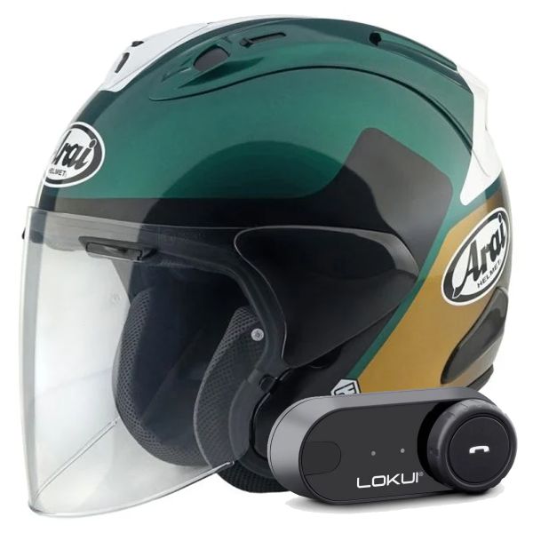 Casque Jet Arai SZ-R Vas Evo Levante + Kit Bluetooth Lokui K30 Casque Jet Arai SZ-R Vas Evo Levante + Kit Bluetooth Lokui K30