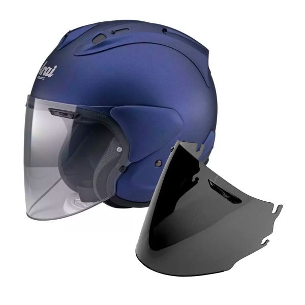 Casque Jet Arai SZ-R Vas Matt Blue + Ecran