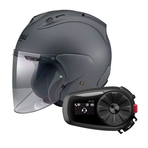 Casque Jet Arai SZ-R Vas Matt Green + Kit Bluetooth Sena 5S Solo