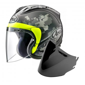 Casque Jet Arai SZ-R Vas Mimetic Black + Ecran