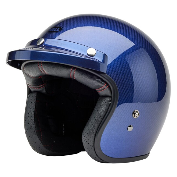 Casque Jet Bell Custom 500 Carbon McQueen Metallic Blue