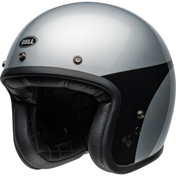 Casque Jet Bell Custom 500 Chassis Silver Black