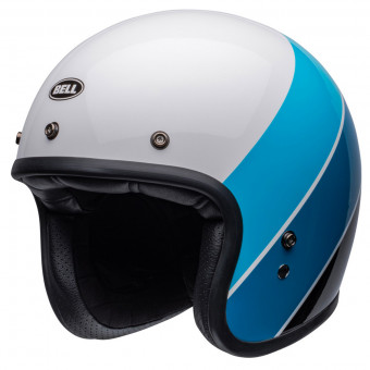 Casque Jet Bell Custom 500 Riff White Blue