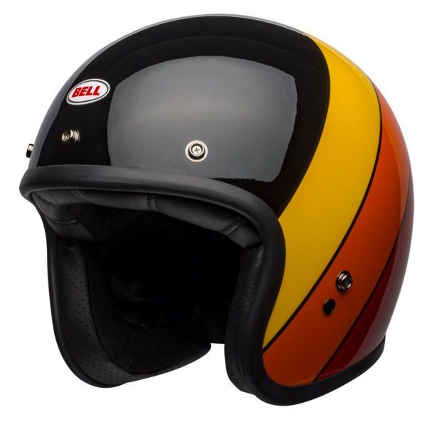 Casque Jet Bell Custom 500 Riff Yellow Orange Red