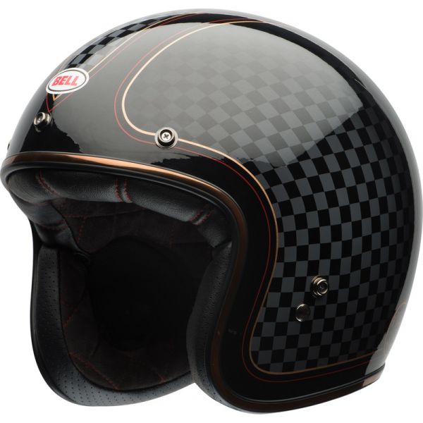 Casque Jet Bell Custom 500 RSD Check It Black Gold