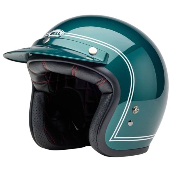 Casque Jet Bell Custom 500 Steve McQueen Riverside Metallic Green