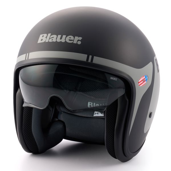Casque Jet Blauer Pilot 06 Go Black Titanium Matt