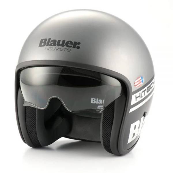 Casque Jet Blauer Pilot 06 Gris Mat Noir Casque Jet Blauer Pilot 06 Gris Mat Noir