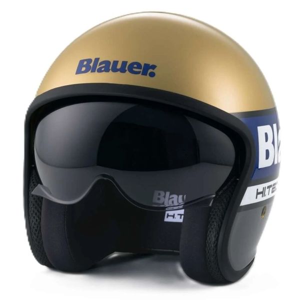 Casque Jet Blauer Pilot 4.0 Gold Blue