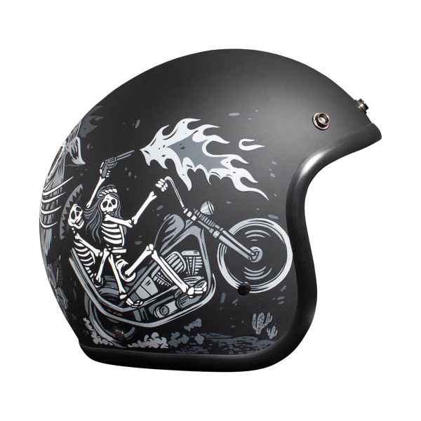 Casque Jet Dmd Retro Ghost Rider Casque Jet Dmd Retro Ghost Rider