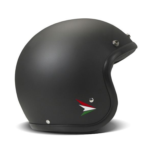 Casque Jet Dmd Retro Ita Black Casque Jet Dmd Retro Ita Black