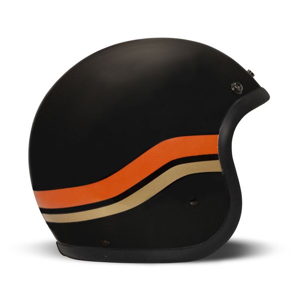 Casque Jet Dmd Retro Matt Black Sunset