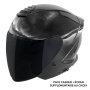 Casque Jet Everone RX31-Jet Shiny Black + Ecran