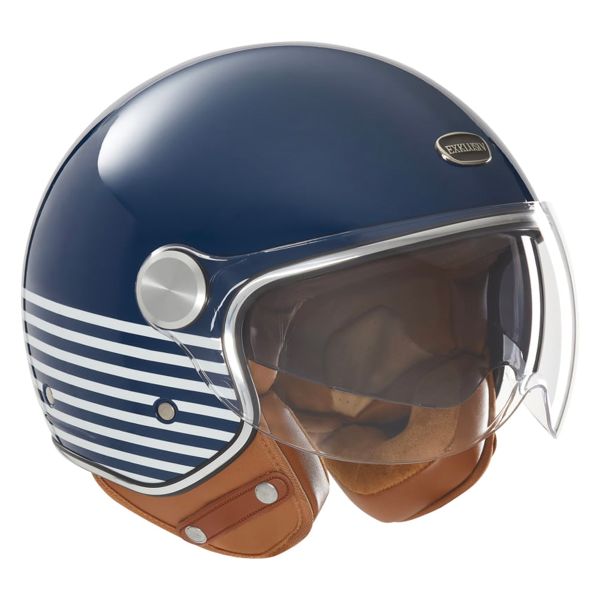 Casque Jet Exklusiv Smart 2 Marina Blue White