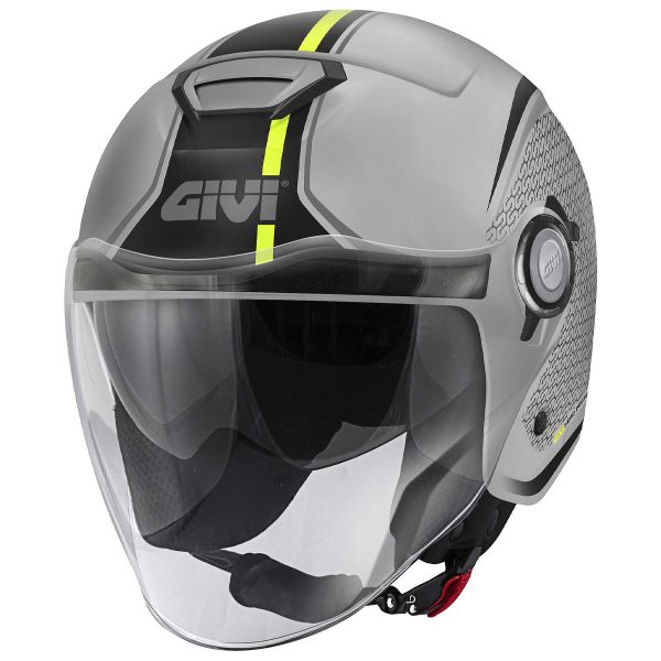 Casque Jet Givi 12.5 Graphic Touch Matt Grey Yellow