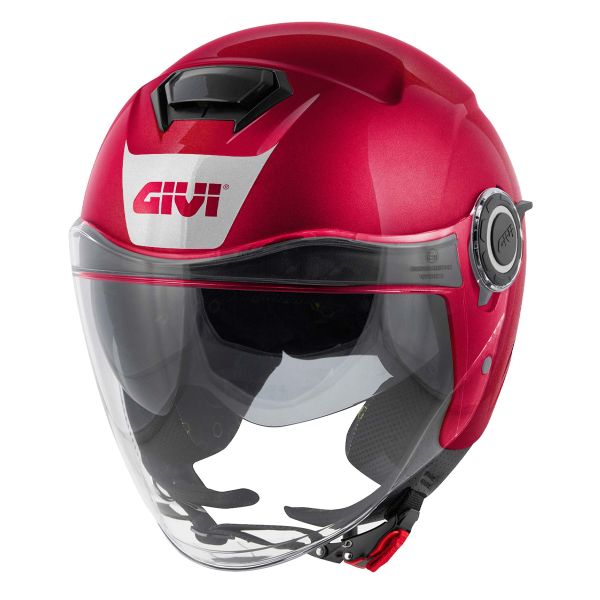 Casque Jet Givi 12.5 Solid Burgundy