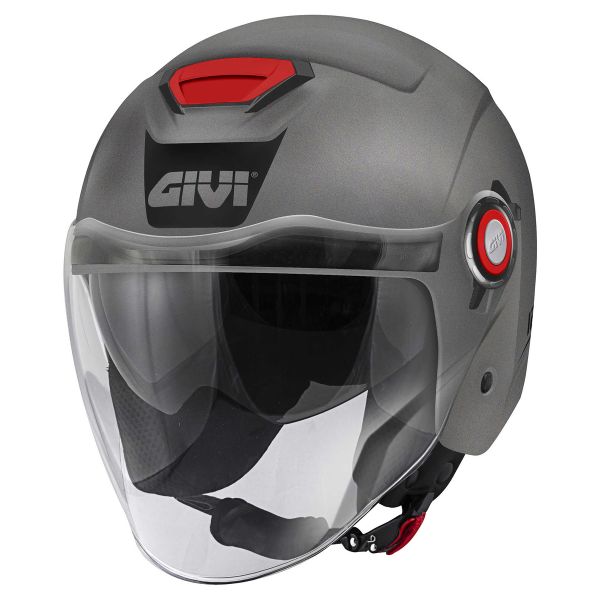 Casque Jet Givi 12.5 Solid Matt Titanium