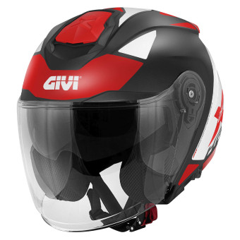 Casque Jet Givi X25 Target Black White Red
