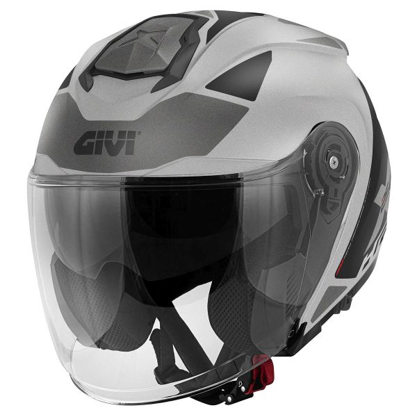 Casque Jet Givi X25 Target Matt Silver Black