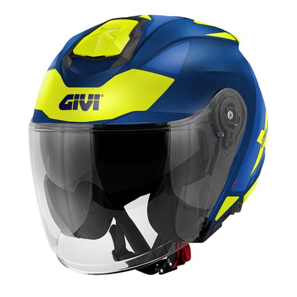 Casque Jet Givi X25 Target White Yellow Blue