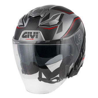 Casque Jet Givi X31 Impact Matt Titanium Black Red