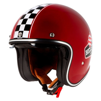 Casque Jet Helstons Flag Burgundy Black