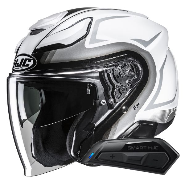 Casque Jet HJC F31 Bask MC10 + Kit Bluetooth Smart 11B Casque Jet HJC F31 Bask MC10 + Kit Bluetooth Smart 11B