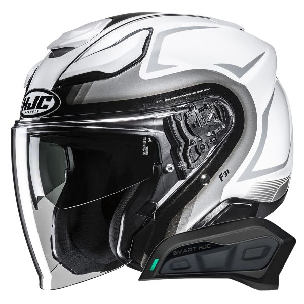 Casque Jet HJC F31 Bask MC10 + Kit Bluetooth Smart 11Be Casque Jet HJC F31 Bask MC10 + Kit Bluetooth Smart 11Be