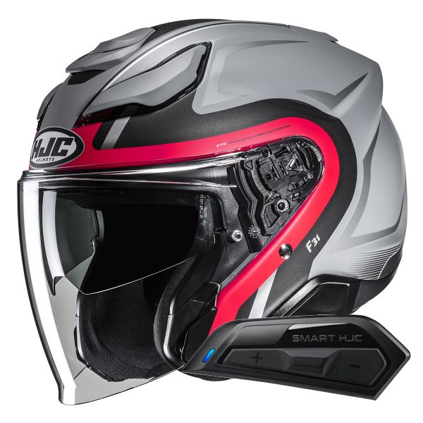 Casque Jet HJC F31 Bask MC1SF + Kit Bluetooth Smart 11B Casque Jet HJC F31 Bask MC1SF + Kit Bluetooth Smart 11B
