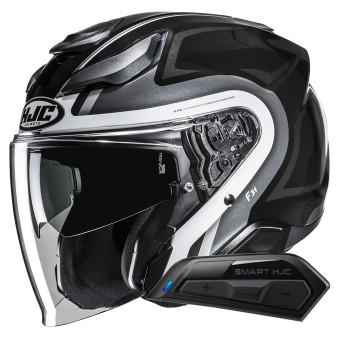 Casque Jet HJC F31 Bask MC5 + Kit Bluetooth Smart 11B