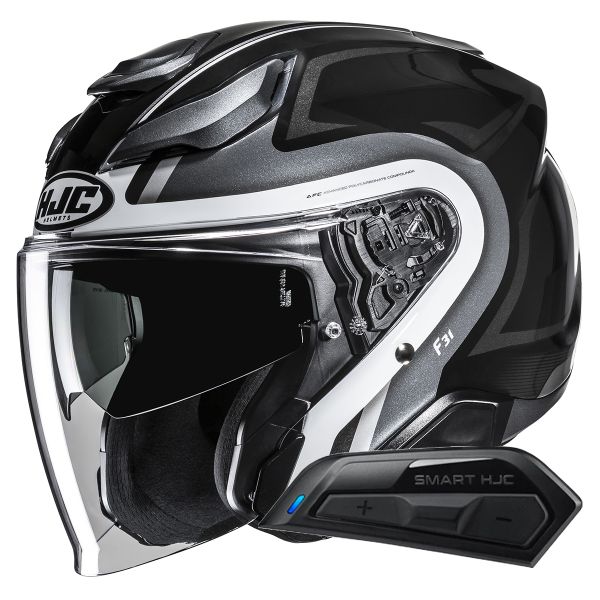 Casque Jet HJC F31 Bask MC5 + Kit Bluetooth Smart 11B Casque Jet HJC F31 Bask MC5 + Kit Bluetooth Smart 11B