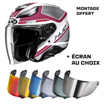Casque Jet HJC F31 Ceron MC8 + Ecran