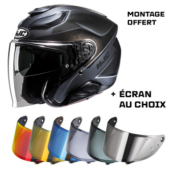 Casque Jet HJC F31 Ludi MC5 + Ecran