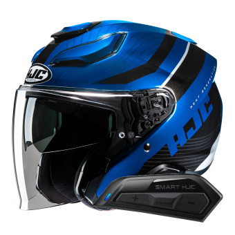 Casque Jet HJC F31 Naby MC2 + Kit Bluetooth Smart 11B