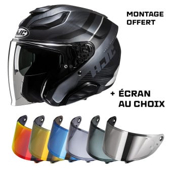 Casque Jet HJC F31 Naby MC5HSF + Ecran