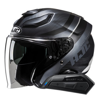Casque Jet HJC F31 Naby MC5HSF + Kit Bluetooth Smart 11B