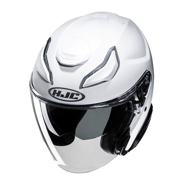 HJC F31 Pearl White + Kit Bluetooth Smart 21B Flat Black