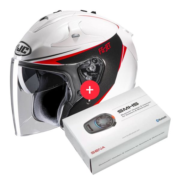 Casque Jet HJC FG-Jet Balin MC1 + Kit Bluetooth SMH5
