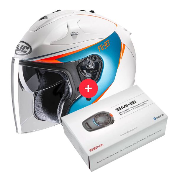 Casque Jet HJC FG-Jet Balin MC47SF + Kit Bluetooth SMH5