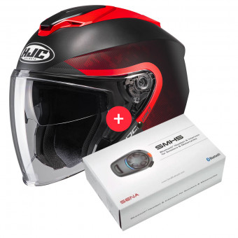 Casque Jet HJC I30 Dexta MC1SF + Kit Bluetooth SMH5