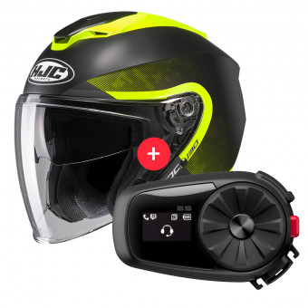Casque Jet HJC I30 Dexta MC3HSF + Kit Bluetooth 5S