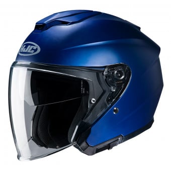 SOXON SR-400 Storm Blue - casque jet, casque scooter, casque moto femme,  homme avec