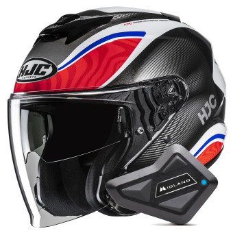 Casque Jet HJC i31 Depe MC21 + Kit Bluetooth BT Mini