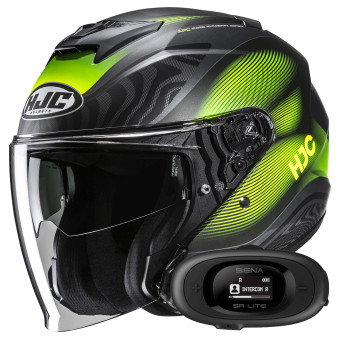 Casque Jet HJC i31 Depe MC3HSF + Kit bluetooth 5R Lite