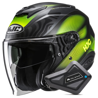 Casque Jet HJC i31 Depe MC3HSF + Kit Bluetooth BT Mini Casque Jet HJC i31 Depe MC3HSF + Kit Bluetooth BT Mini
