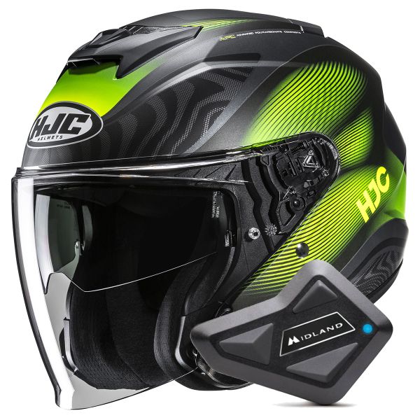 Casque Jet HJC i31 Depe MC3HSF + Kit Bluetooth BT Mini Casque Jet HJC i31 Depe MC3HSF + Kit Bluetooth BT Mini