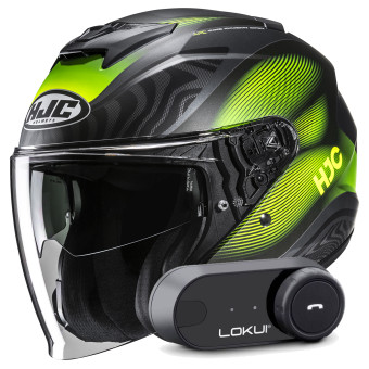 Casque Jet HJC i31 Depe MC3HSF + Kit Bluetooth Lokui K30 Casque Jet HJC i31 Depe MC3HSF + Kit Bluetooth Lokui K30