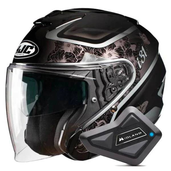 Casque Jet HJC i31 Iona MC5 + Kit Bluetooth BT Mini
