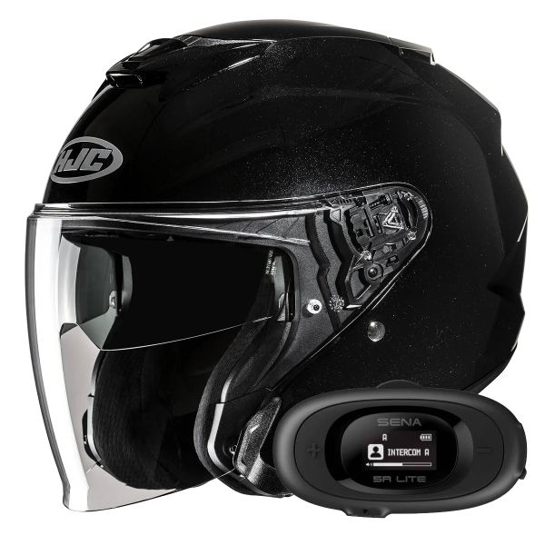 Casque Jet HJC i31 Metal Black + Kit bluetooth 5R Lite Casque Jet HJC i31 Metal Black + Kit bluetooth 5R Lite
